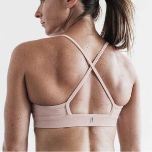 NWT NOBULL Women’s High Neck Bra - XS - Rose Melange Valentine’s